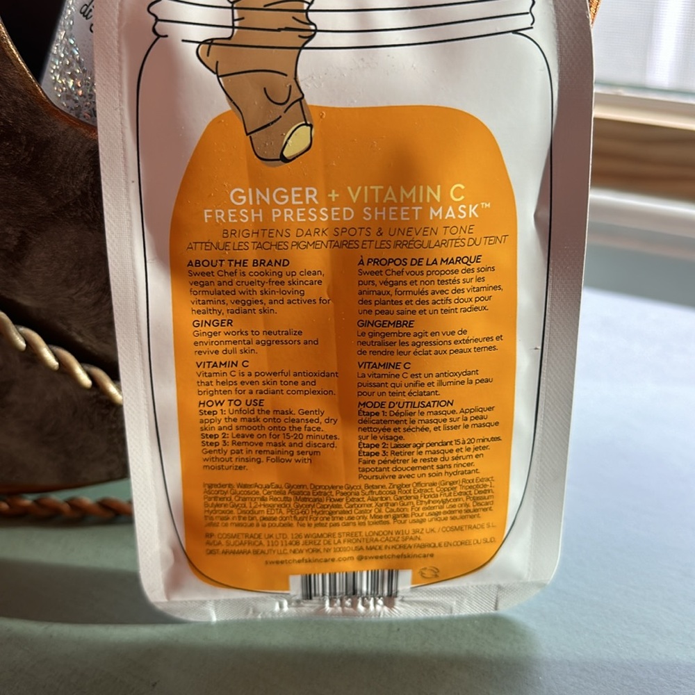 Brand New Sweet Chef Ginger + Vitamin C Fresh Pressed Sheet Mask - Picture 3 of 3